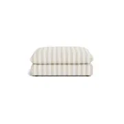 Sidney Slipcover Ottoman - Marnie Sand Stripe gallery detail image