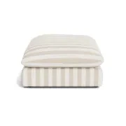 Sidney Slipcover Ottoman - Marnie Sand Stripe gallery detail image