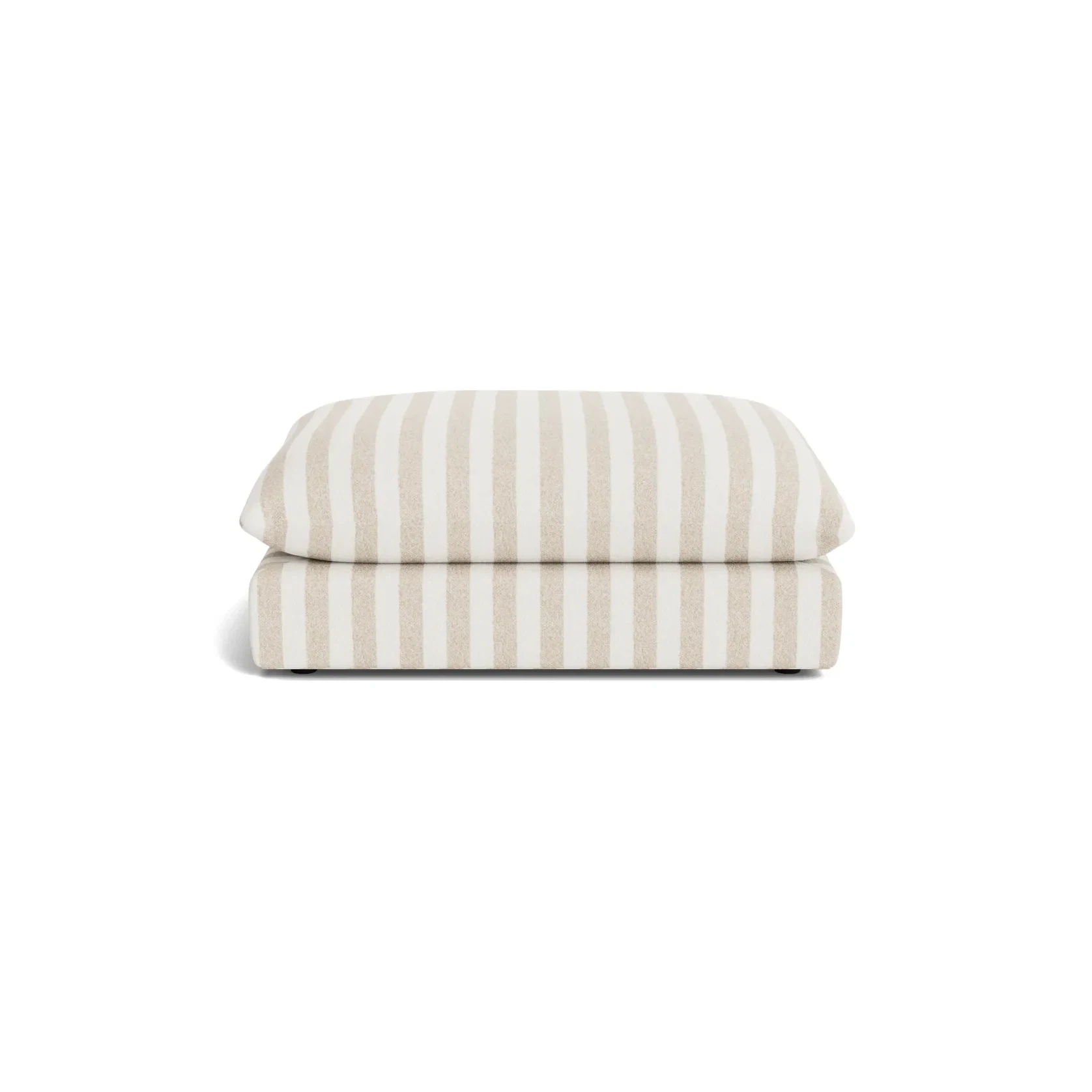 Sidney Slipcover Ottoman - Marnie Sand Stripe gallery detail image