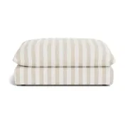 Sidney Slipcover Ottoman - Marnie Sand Stripe gallery detail image
