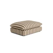 Sidney Slipcover Ottoman - Marnie Coconut Stripe gallery detail image