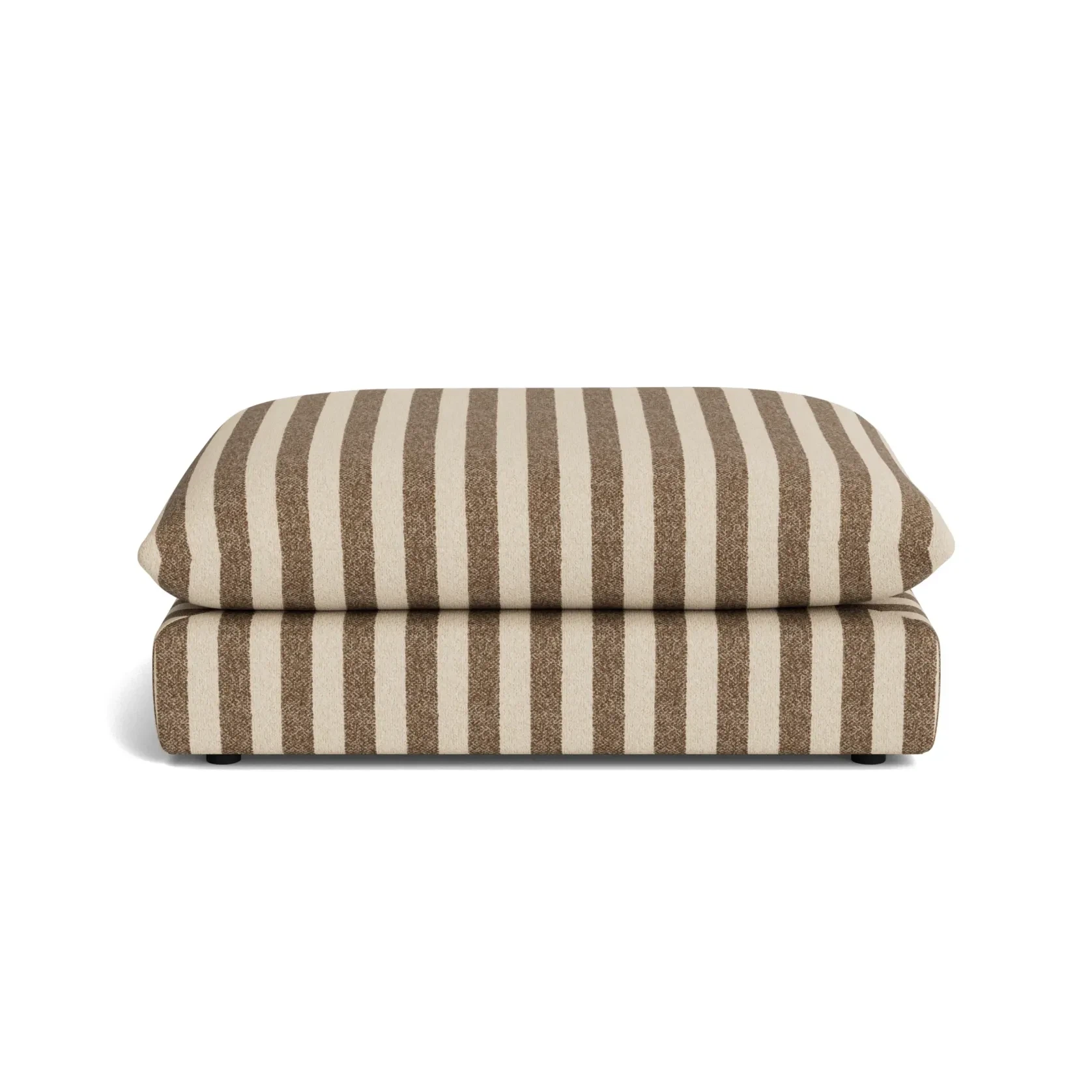 Sidney Slipcover Ottoman - Marnie Coconut Stripe gallery detail image