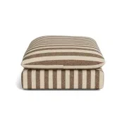Sidney Slipcover Ottoman - Marnie Coconut Stripe gallery detail image