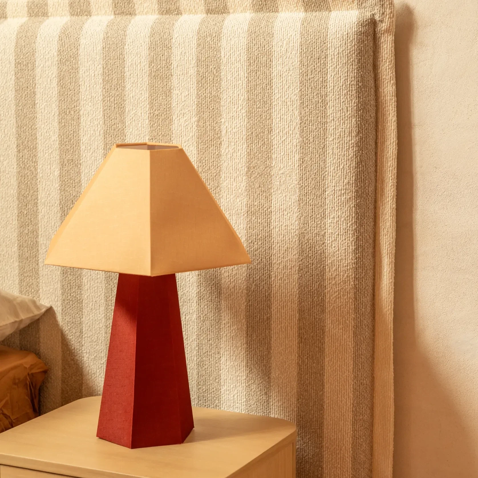 Sidney Slipcover Bed Head 270cm - Marnie Sand Stripe gallery detail image