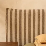 Sidney Slipcover Bed Head 270cm - Marnie Coconut Stripe gallery detail image
