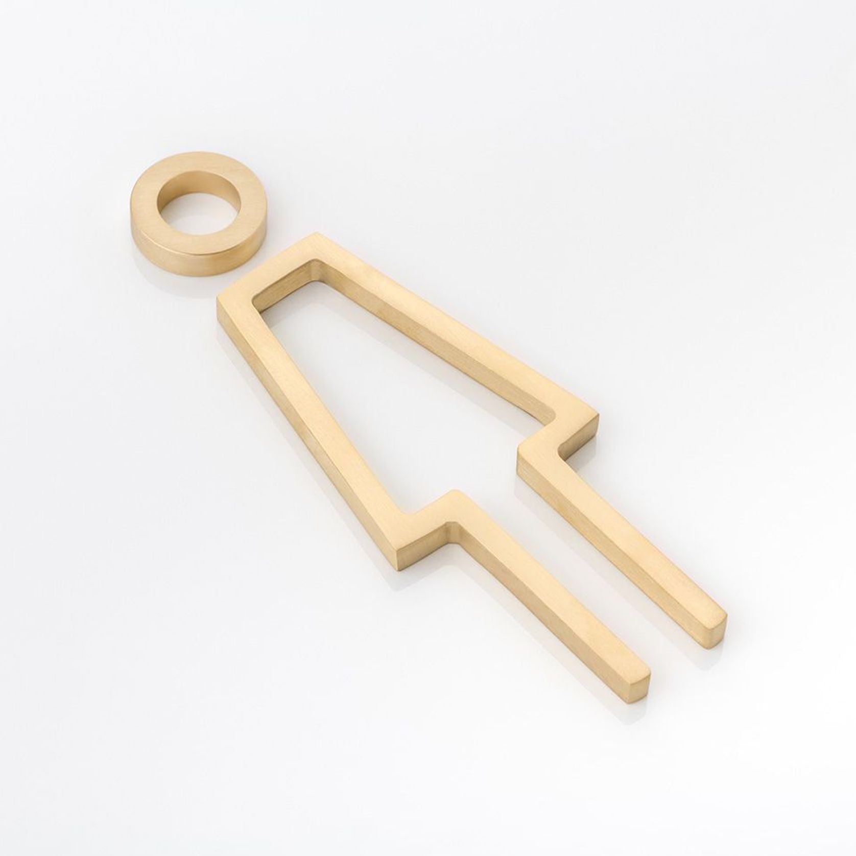 Joseph Giles - Solid Brass 3D Bathroom Sign - Female gallery detail image