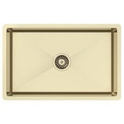 Brushed Brass Gold Avisa 700x450 Large Single Bowl Sink gallery detail image