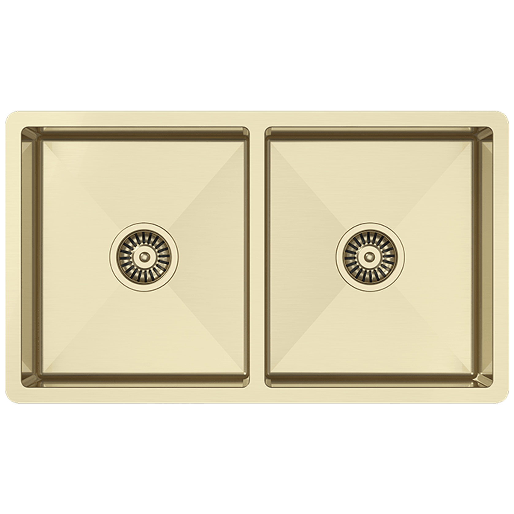 Brushed Brass Gold Madison 775x450 Double Bowl Sink gallery detail image