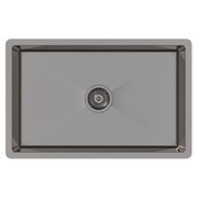 Brushed Gunmetal Avisa 700x450 Large Single Bowl Sink gallery detail image