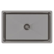 Brushed Gunmetal Avisa 700x450 Large Single Bowl Sink gallery detail image