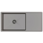Brushed Gunmetal Cody 950x450 Single Bowl w Drain Board Sink gallery detail image