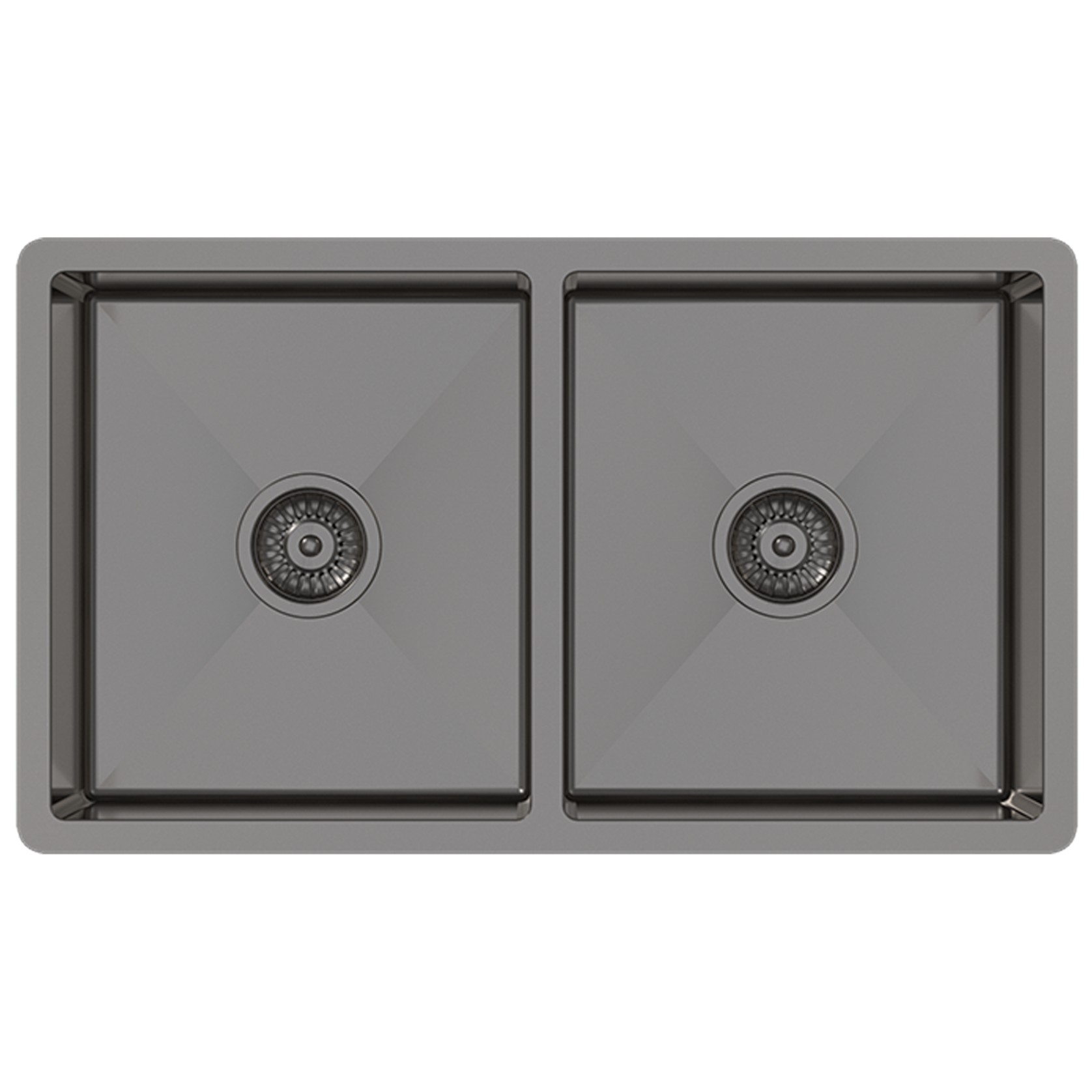 Brushed Gunmetal Madison 775x450 Double Bowl Sink gallery detail image