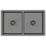 Brushed Gunmetal Madison 775x450 Double Bowl Sink gallery detail image