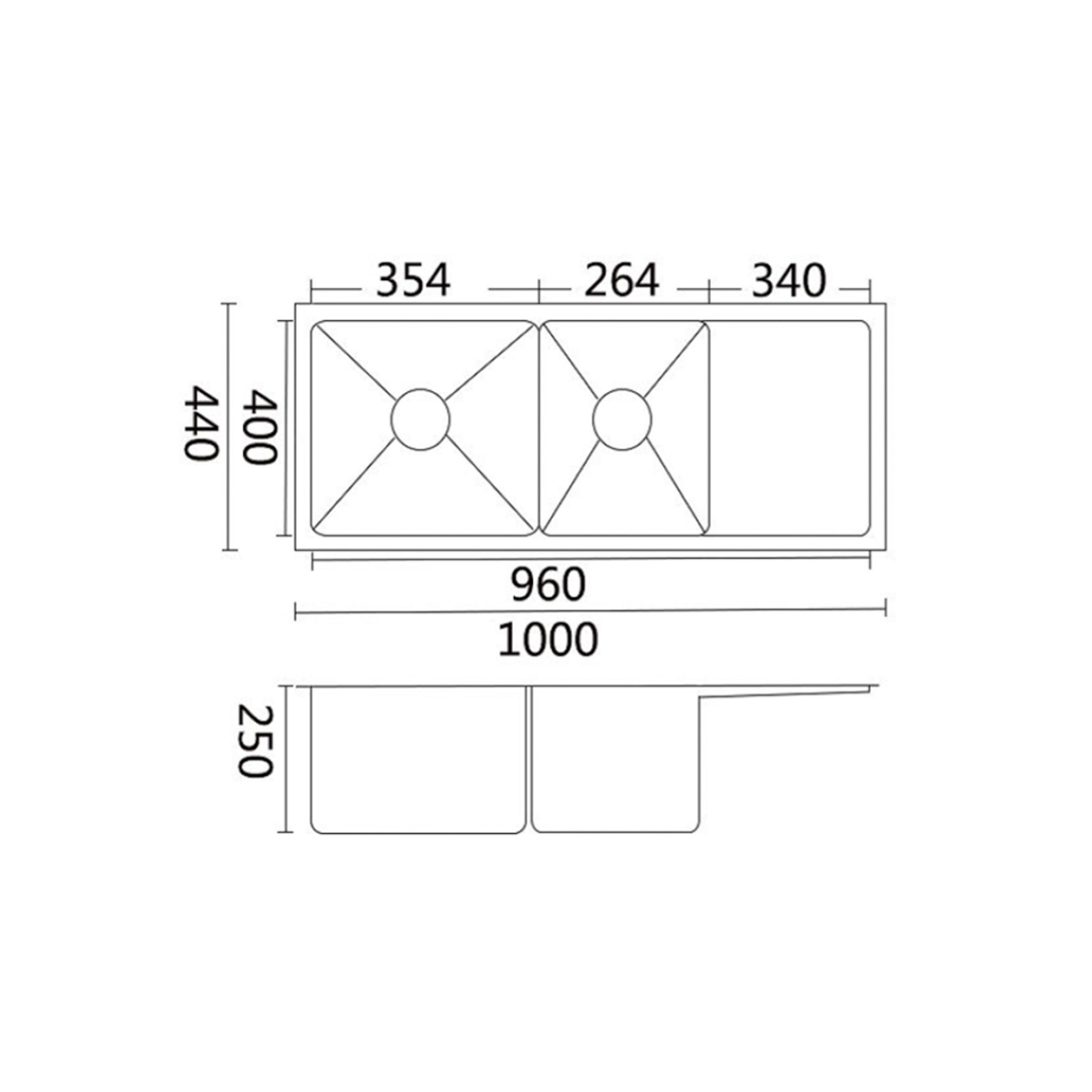 Luminare Sink 1000 x 440mm gallery detail image