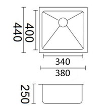 Luminare Sink 380 x 440mm gallery detail image
