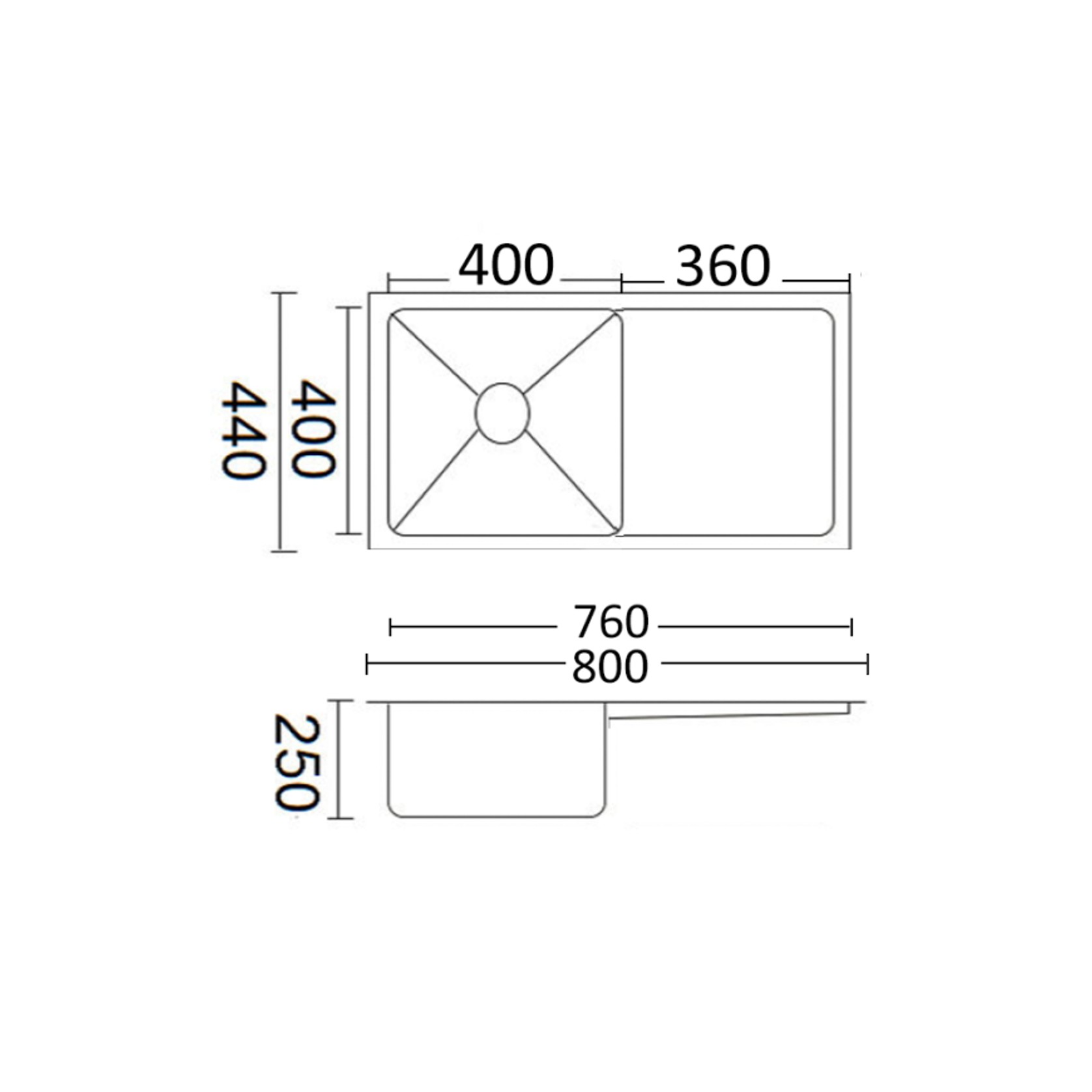 Luminare Sink 800 x 440mm gallery detail image