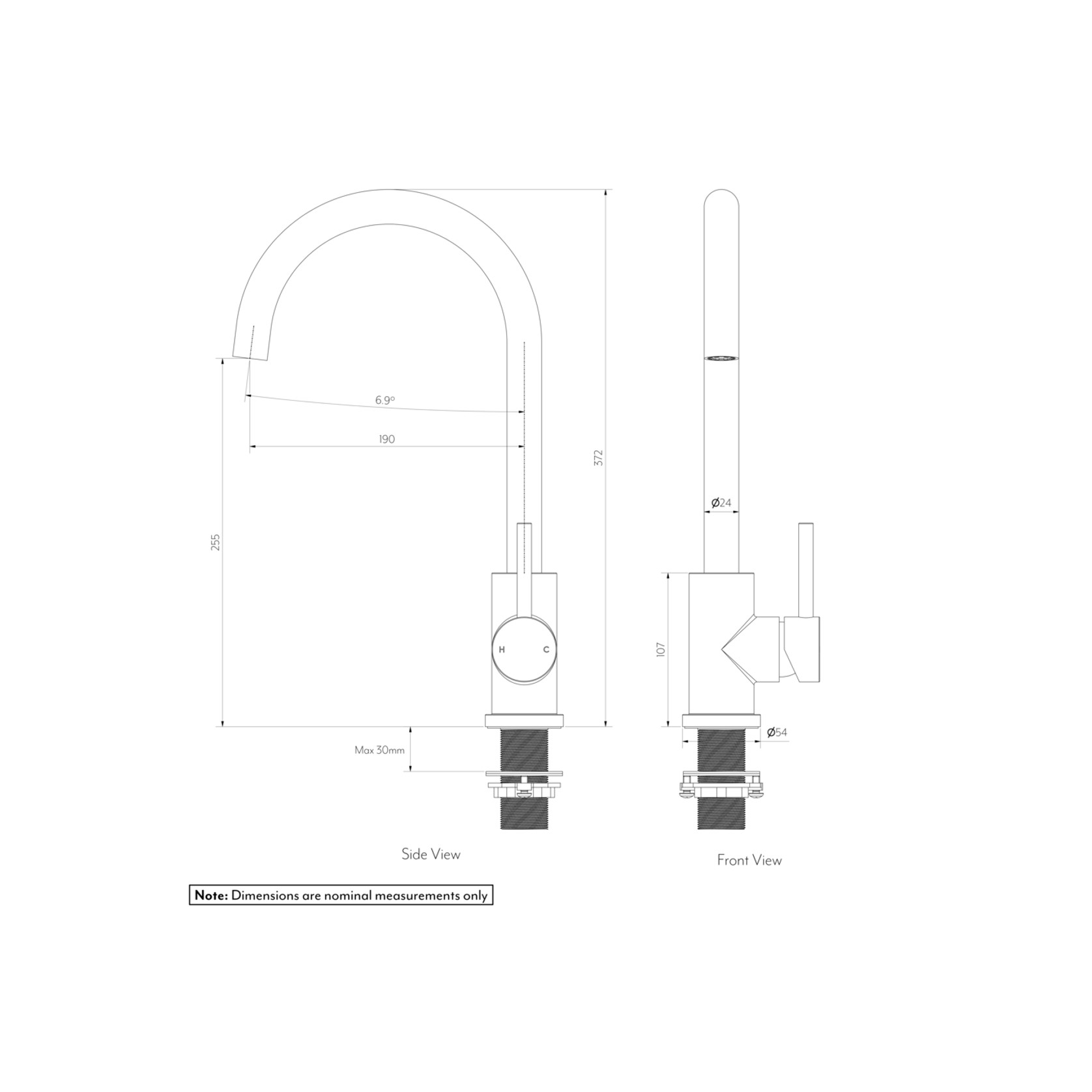 Sola Outdoor Kitchen Mixer | Brushed Gunmetal gallery detail image