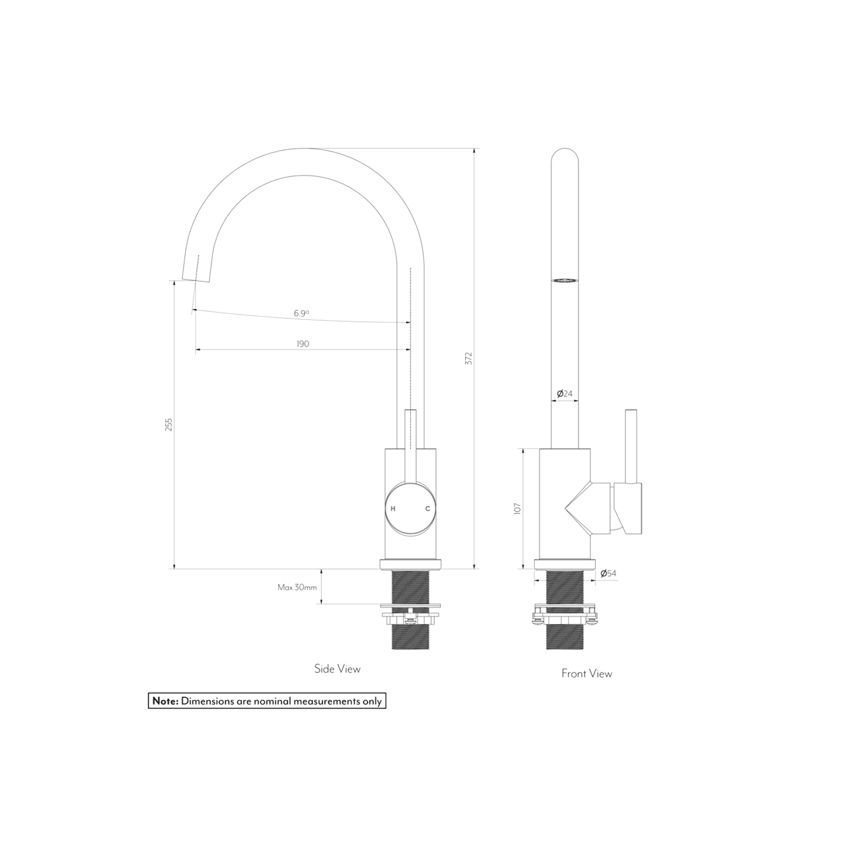 Sola Outdoor Kitchen Mixer | Brushed Copper gallery detail image