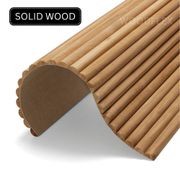 WOODFLEX Flexible Solid Paulownia Wood Slat Wall Panel -  2700mm x 600mm - Half Round gallery detail image