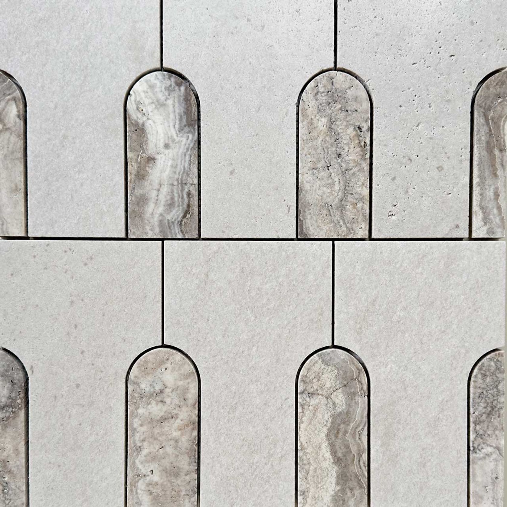 Sorelle Pio Piccola In Gris Limestone/Silver Travertine gallery detail image