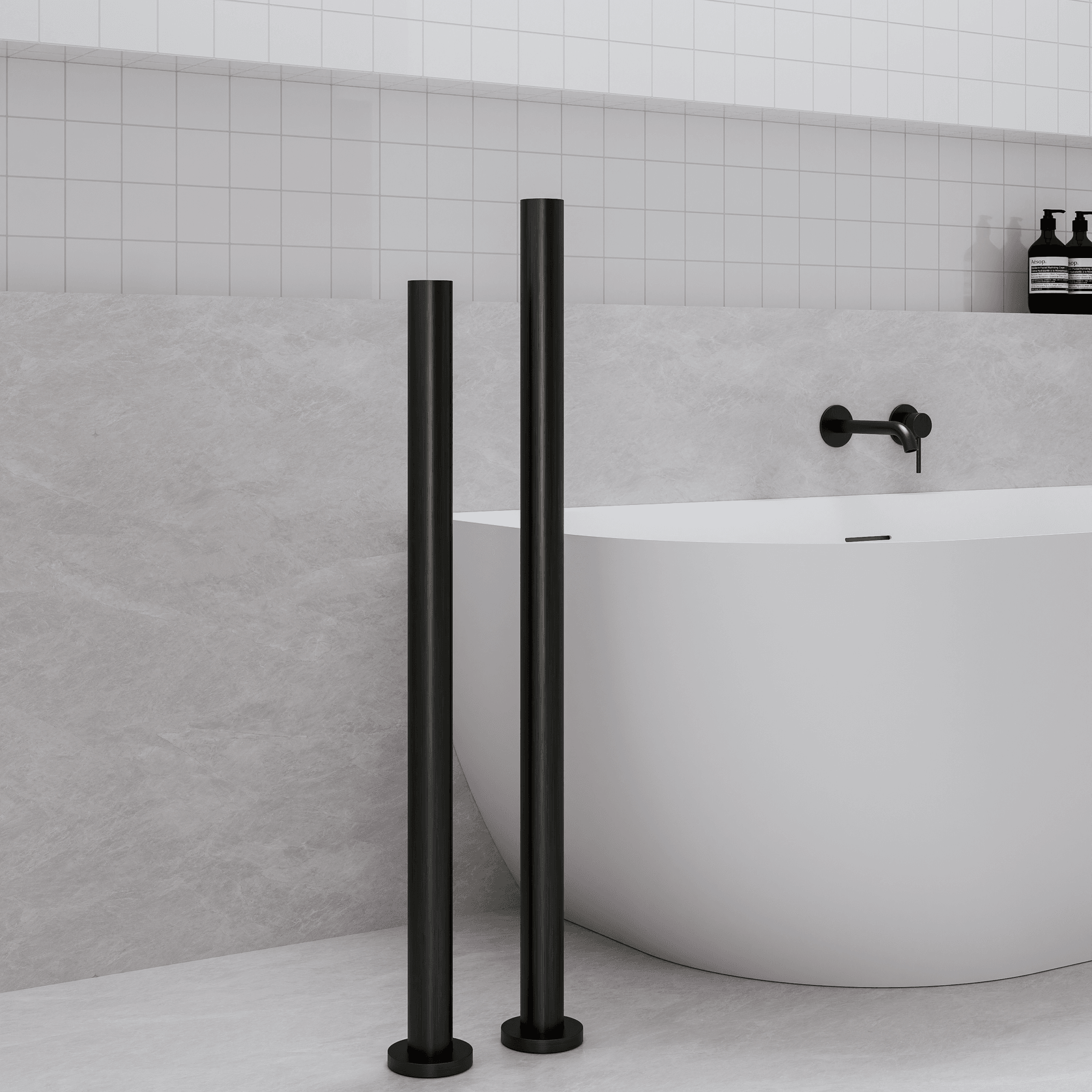 Pure Floorstanding Heated Towel Rail 1100 gallery detail image