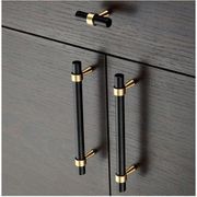 KT&CO Kitchen handles pull matte black Brass Byron Bay gallery detail image