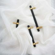 KT&CO Kitchen handles pull matte black Brass Byron Bay gallery detail image