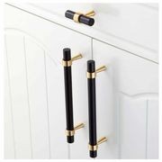 KT&CO Kitchen handles pull matte black Brass Byron Bay gallery detail image