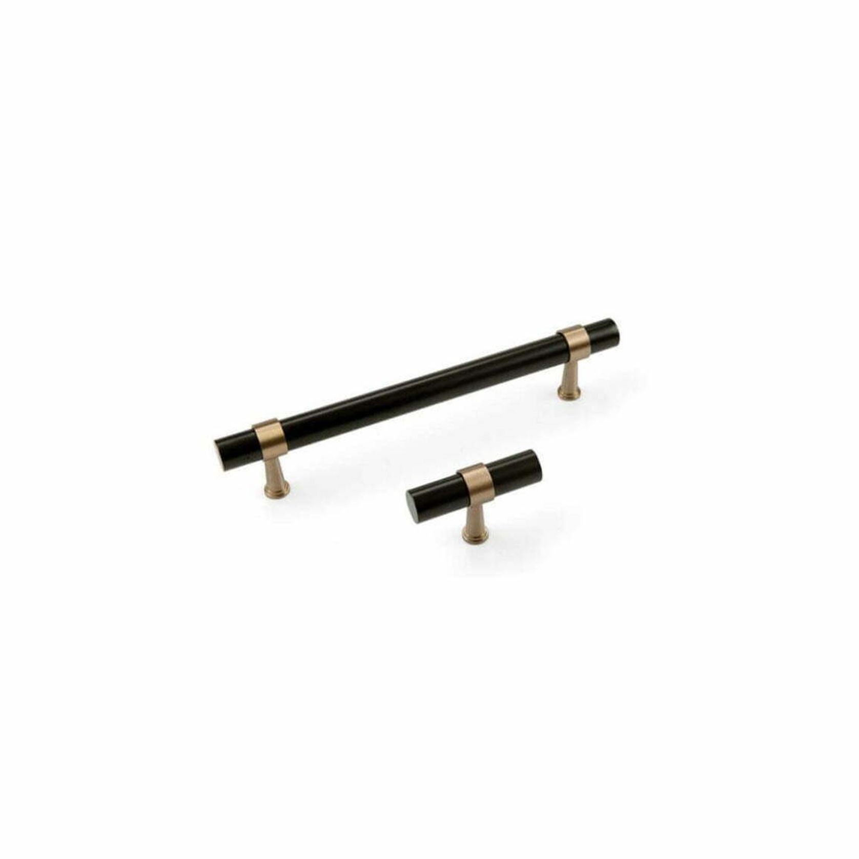KT&CO Kitchen handles pull matte black Brass Byron Bay gallery detail image