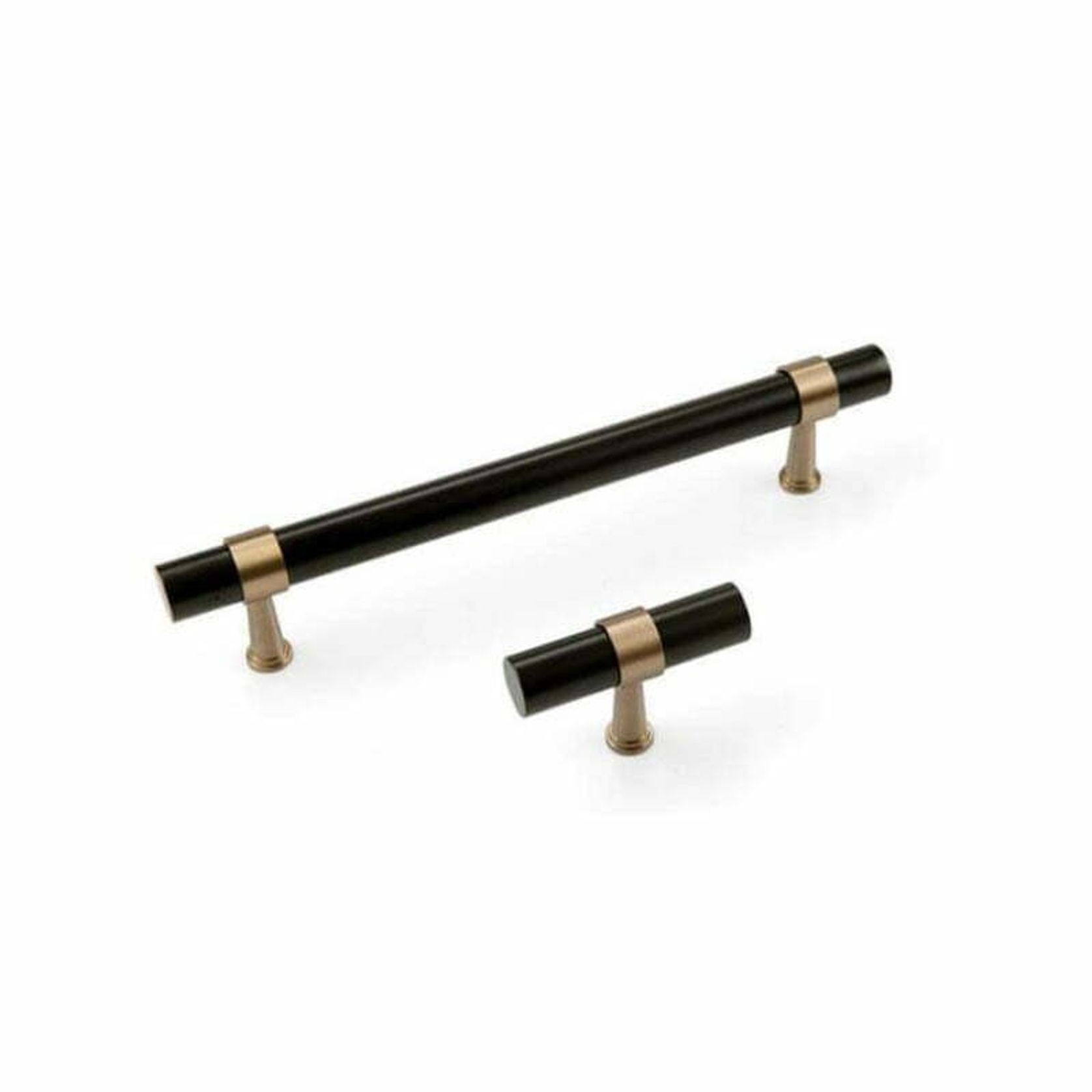 KT&CO Kitchen handles pull matte black Brass Byron Bay gallery detail image
