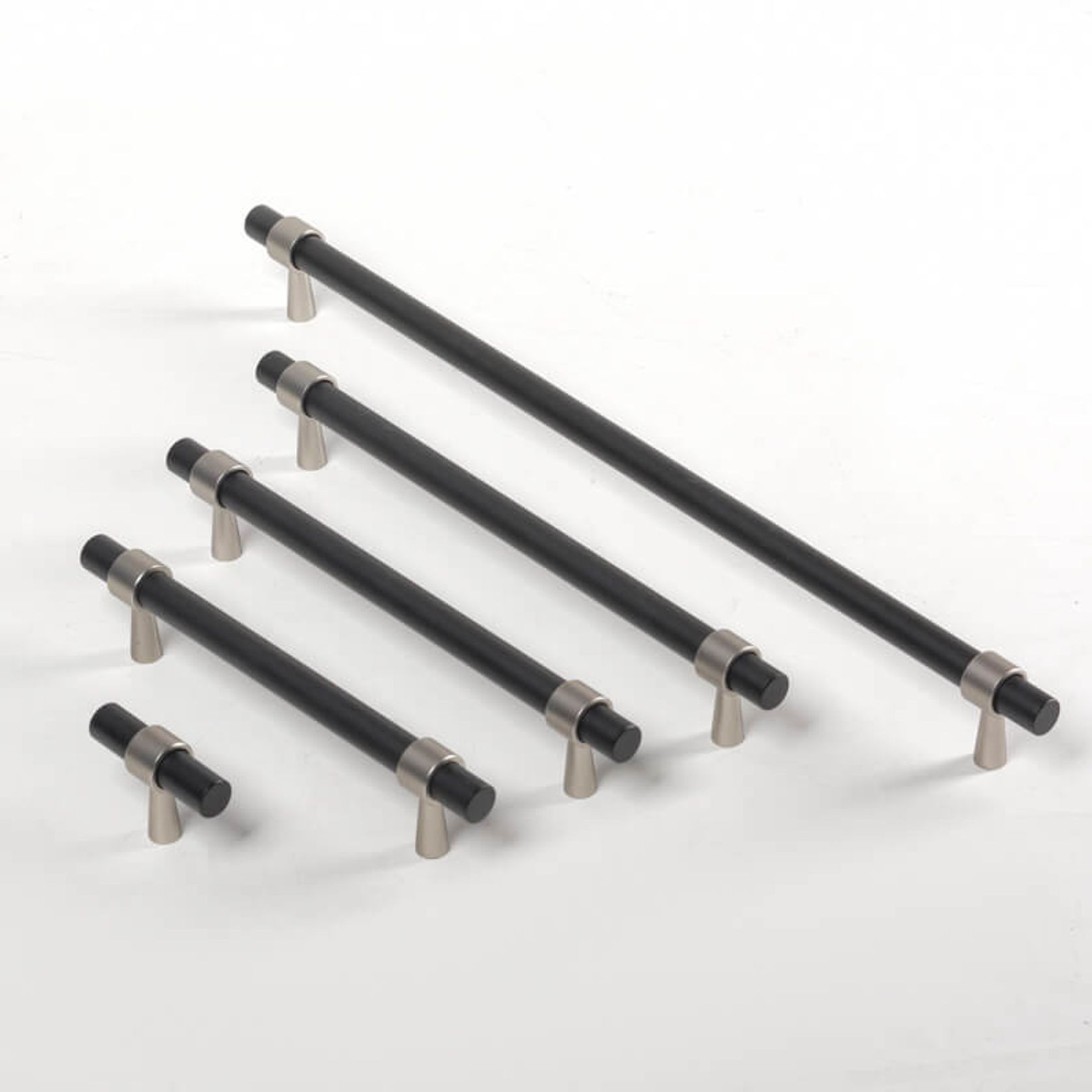 KT&CO Kitchen handles pull matte black Nickel Byron Bay gallery detail image