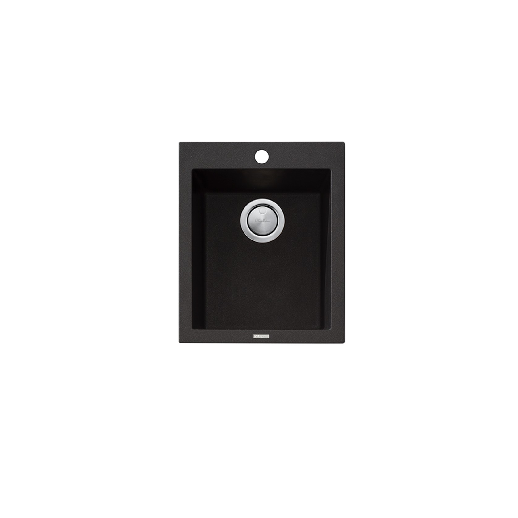 Santorini Black Standard Bowl Topmount Sink gallery detail image