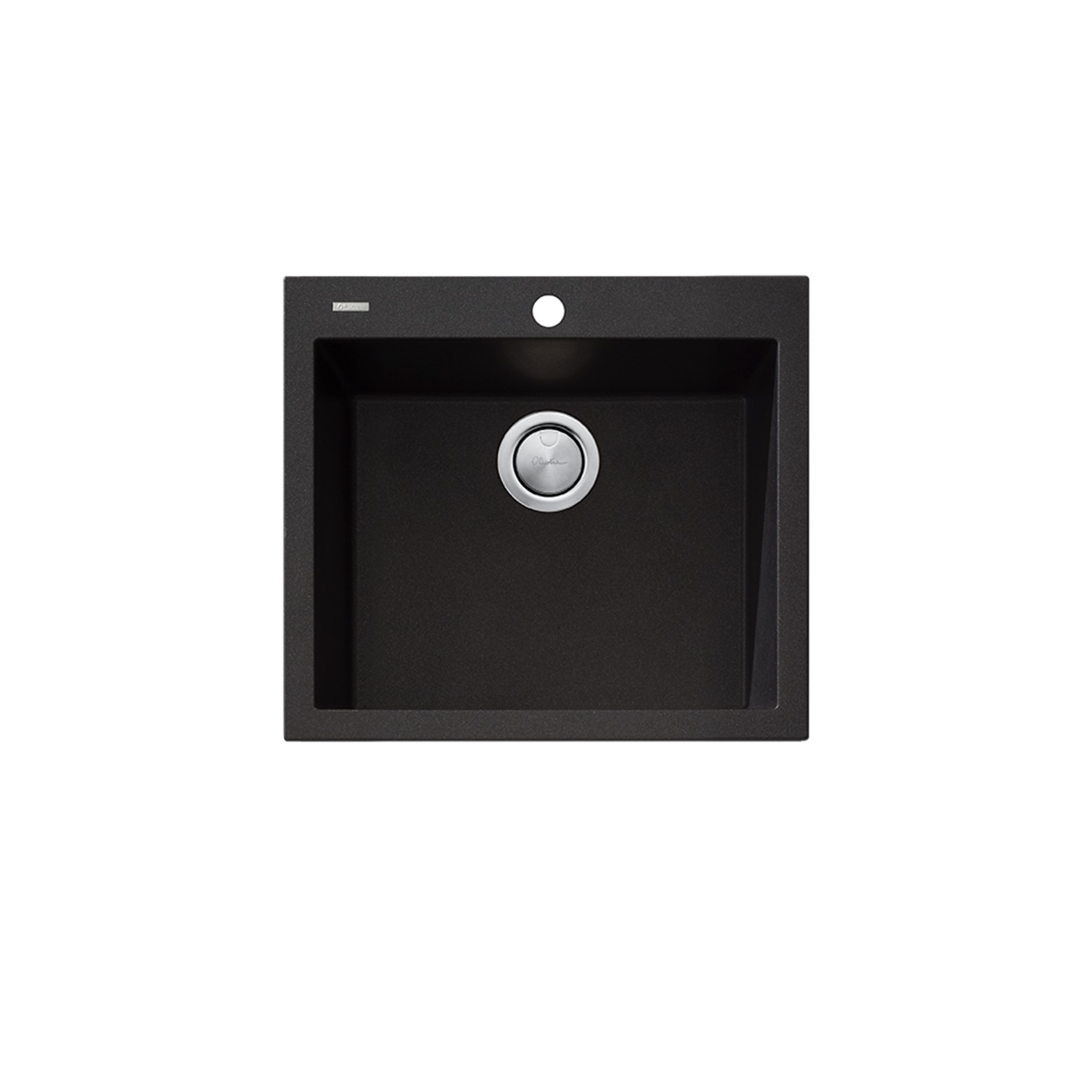 Santorini Black Large Bowl Topmount Sink gallery detail image