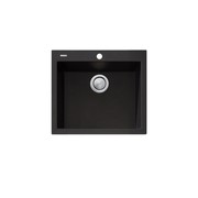Santorini Black Large Bowl Topmount Sink gallery detail image
