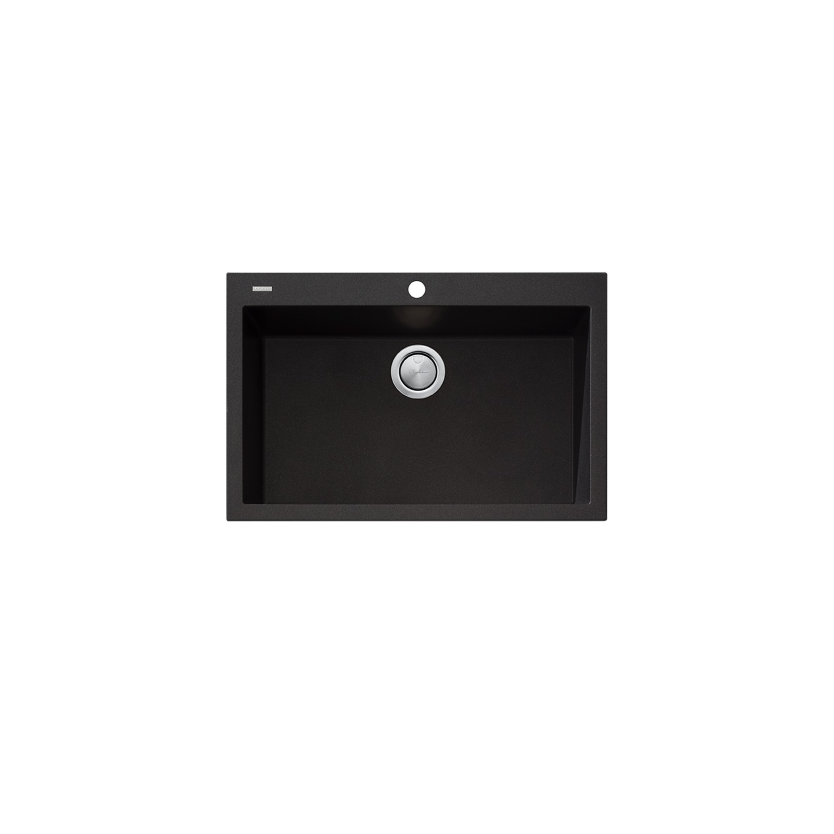 Santorini Black Mega Bowl Topmount Sink gallery detail image
