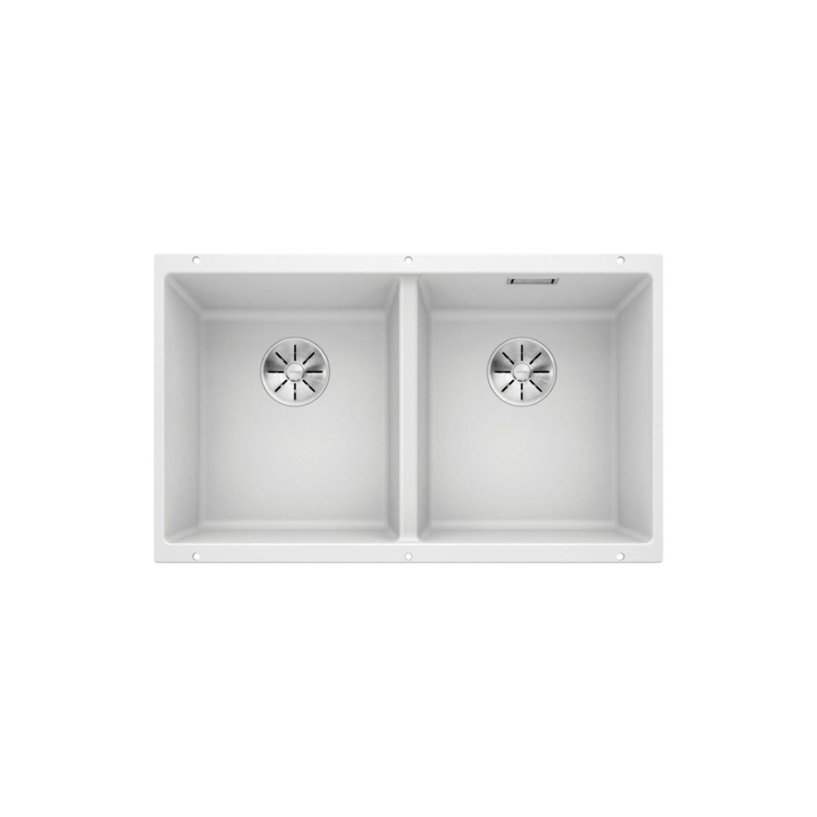 Blanco SUBLINE Double Bowl Undermount Sink | White gallery detail image