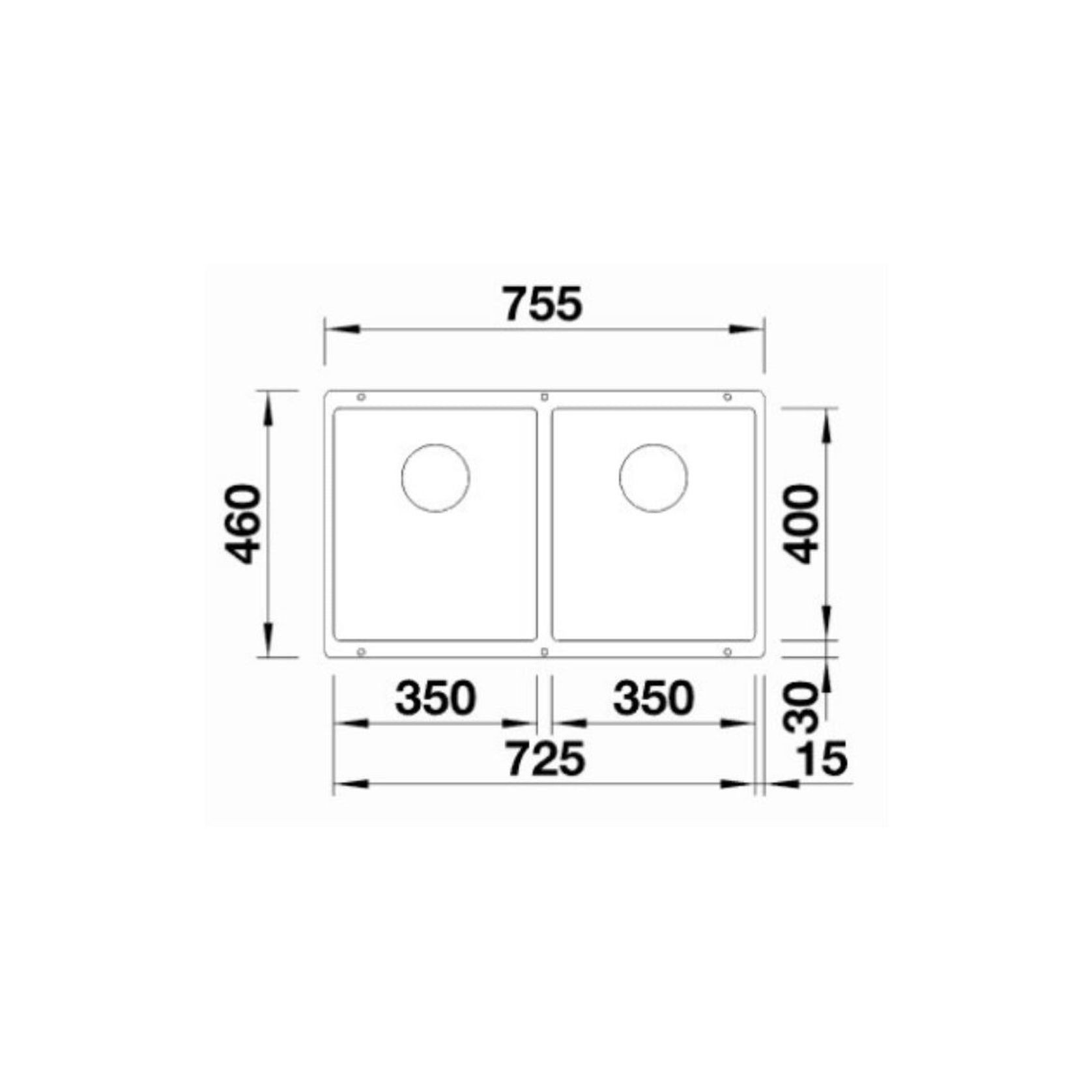 Blanco SUBLINE Double Bowl Undermount Sink | White gallery detail image