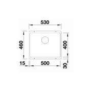 Blanco SUBLINE 500-U Single Bowl Undermount Sink - Black gallery detail image