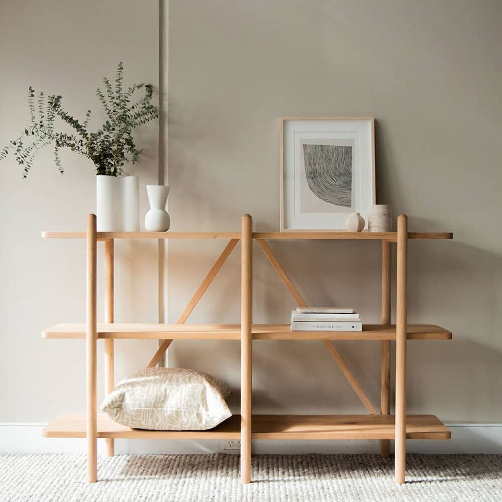 Essential Shelving Unit Oak - Small gallery detail image