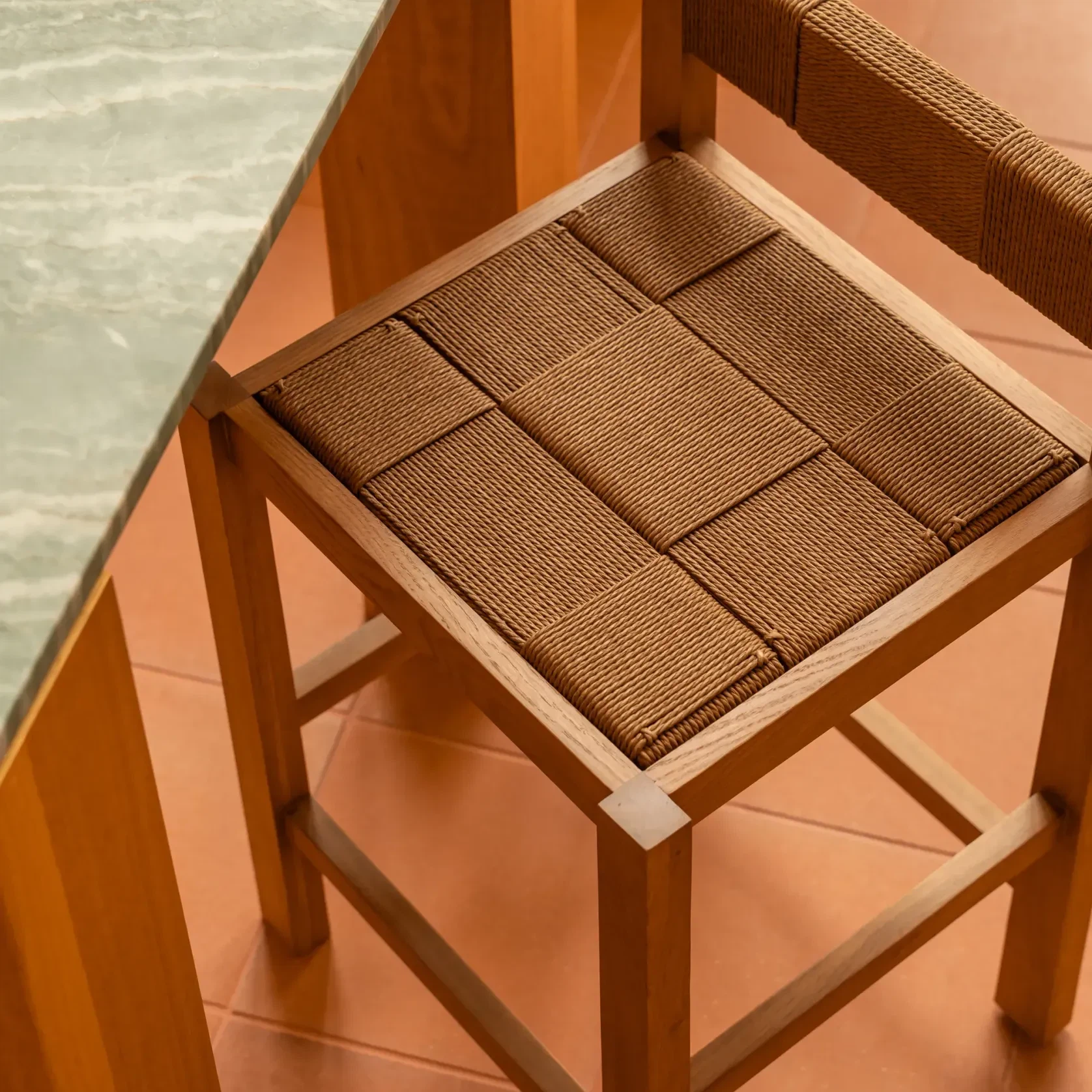 Charm Bar Stool 65cm - Deep Oak gallery detail image