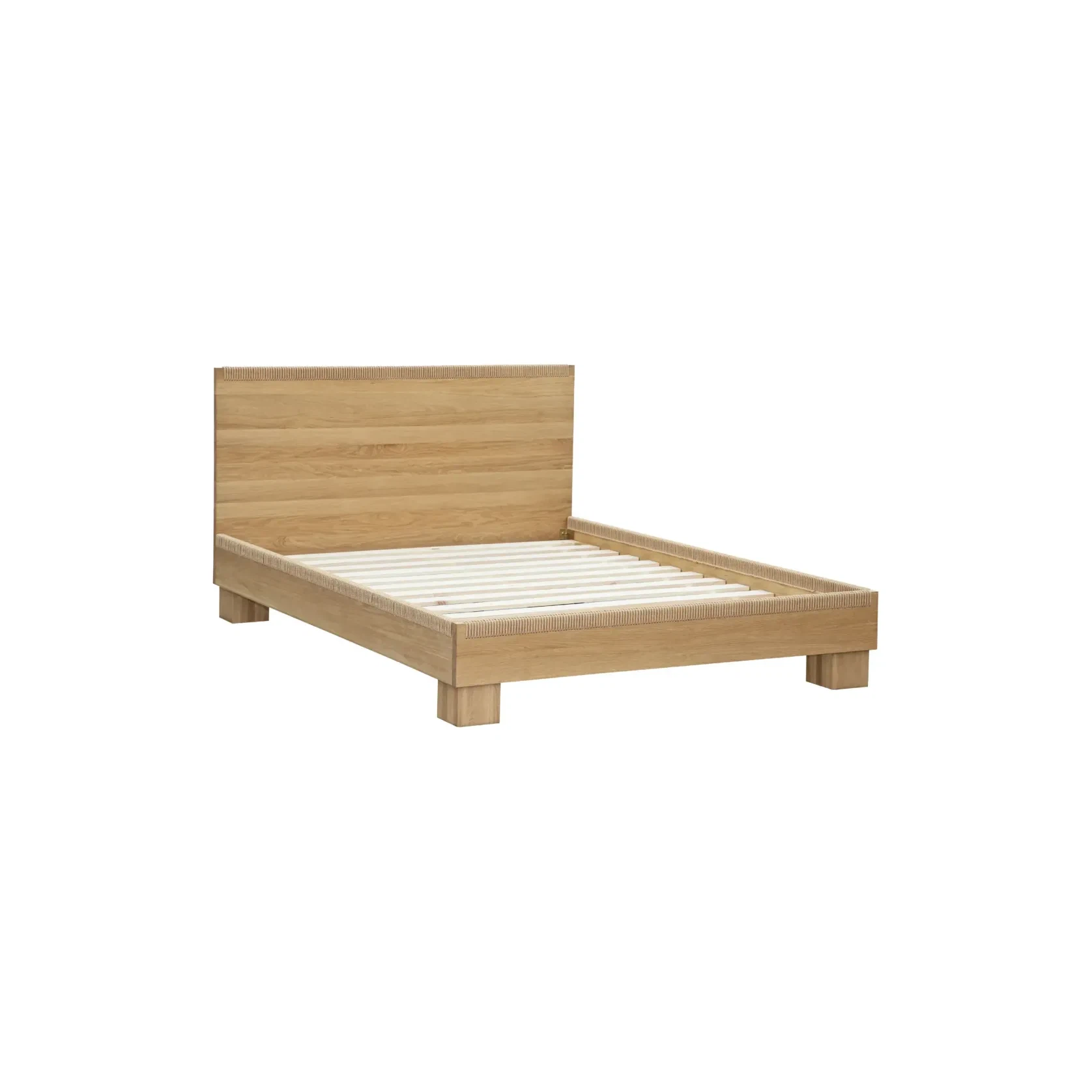 Weave King Bed - Oak gallery detail image