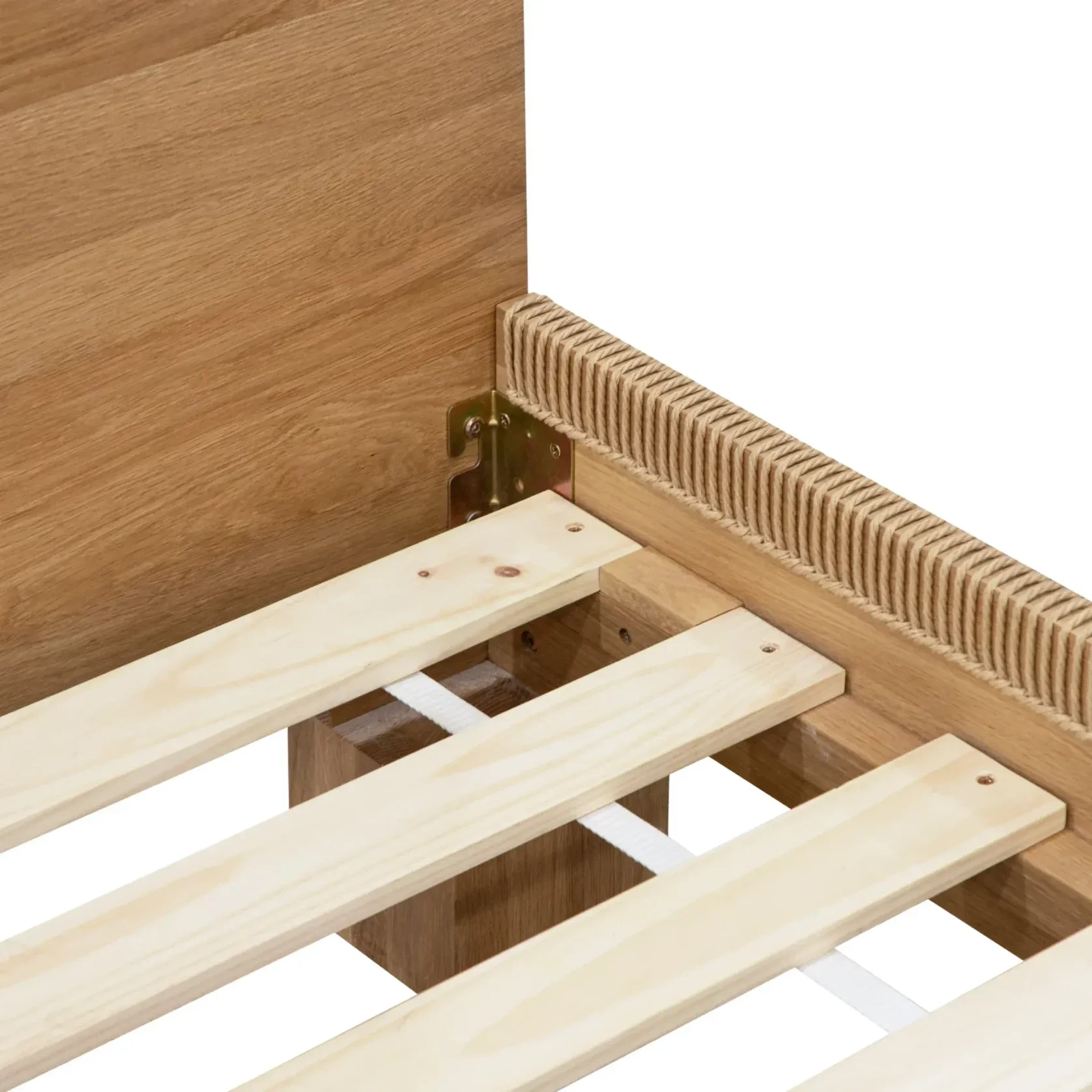 Weave Queen Bed - Oak gallery detail image