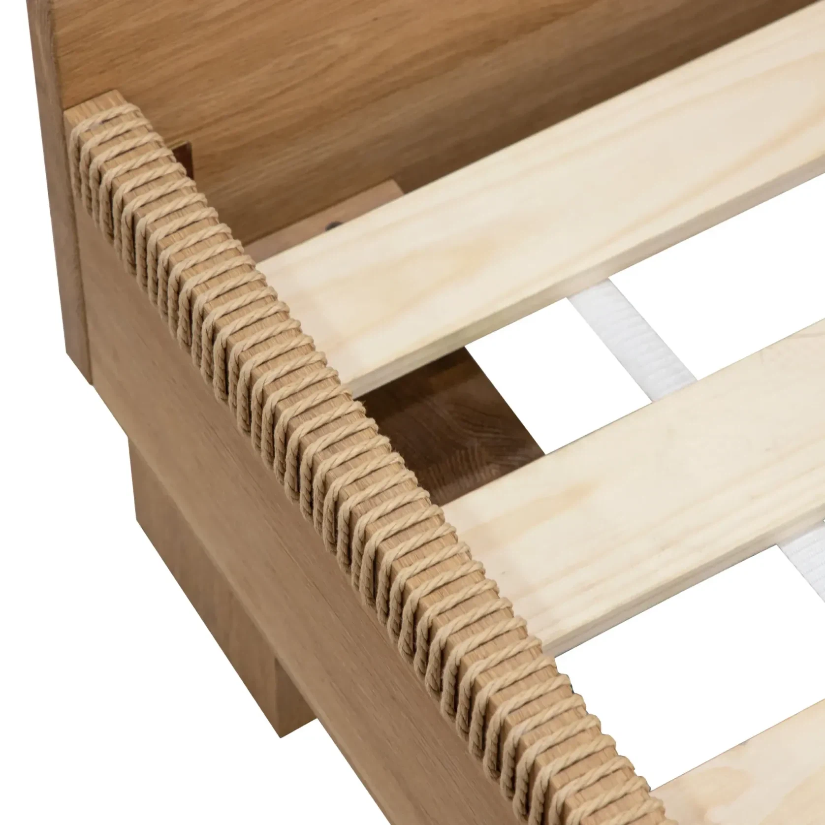 Weave Queen Bed - Oak gallery detail image