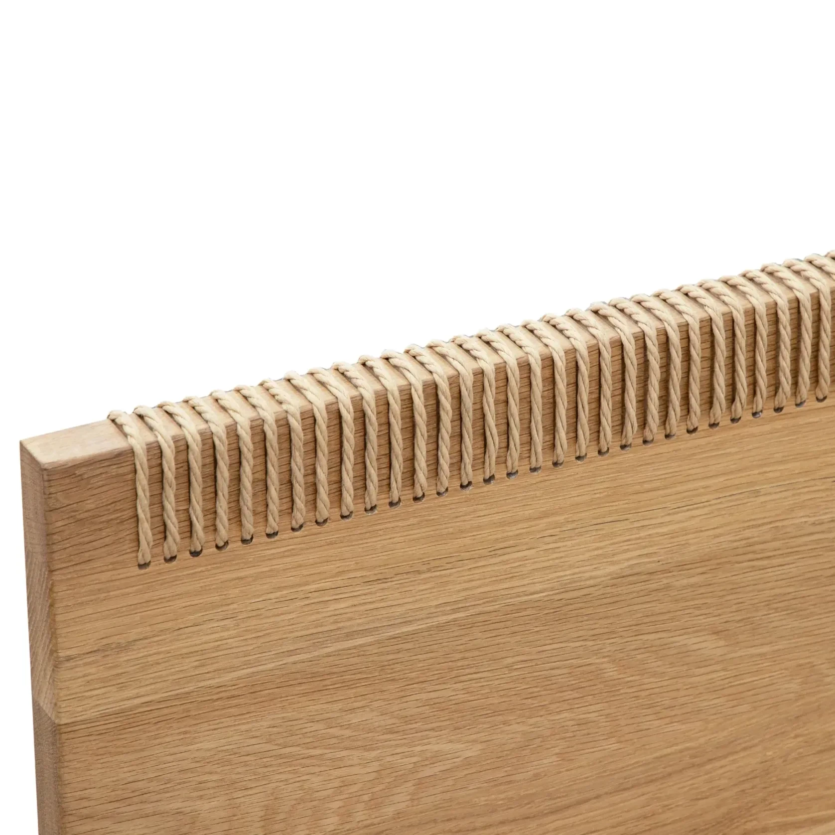 Weave King Bed - Oak gallery detail image