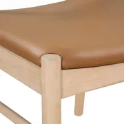 Henri Dining Chair - Oak / Tan Leather gallery detail image