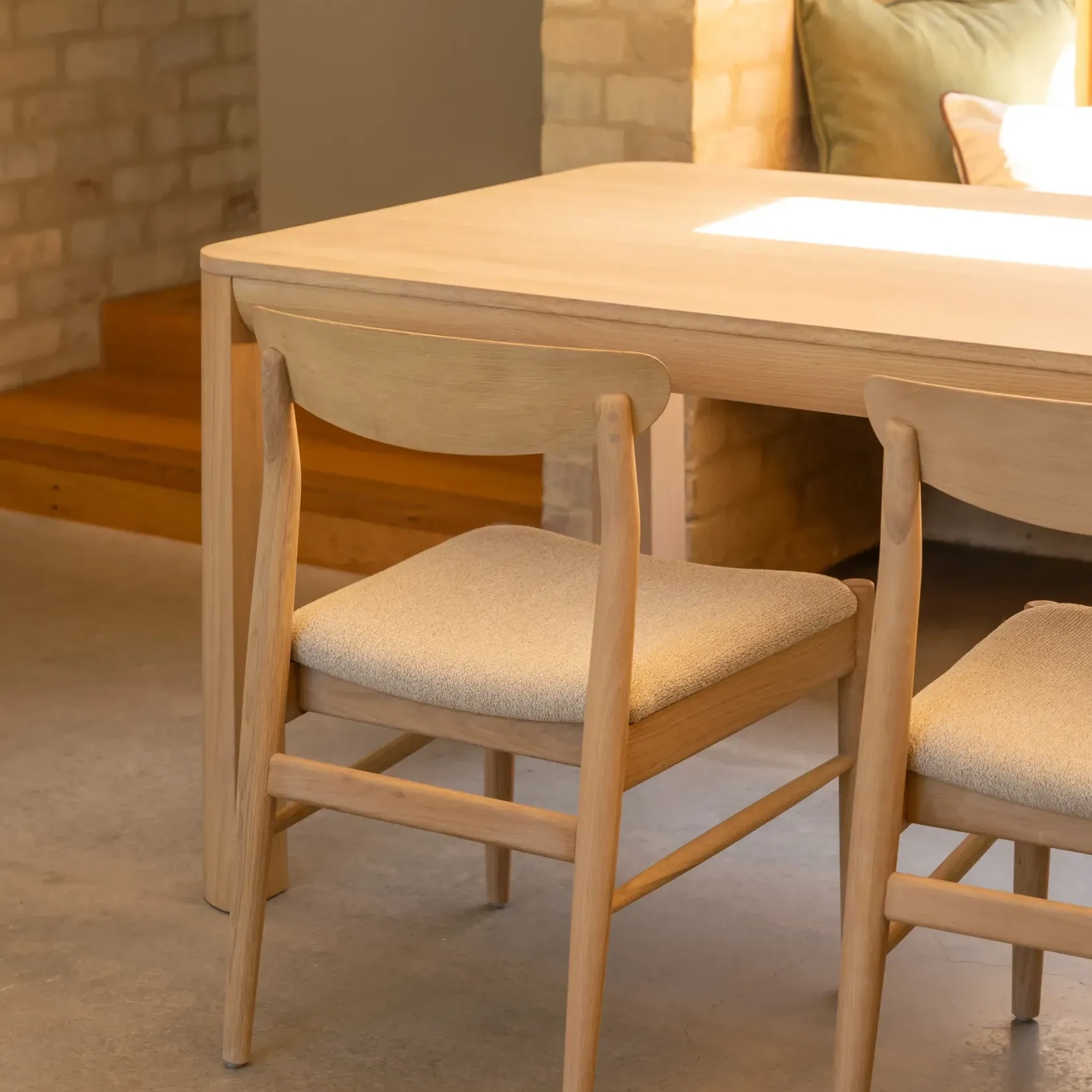 Henri Dining Chair - Oak / Tate Biscotti gallery detail image