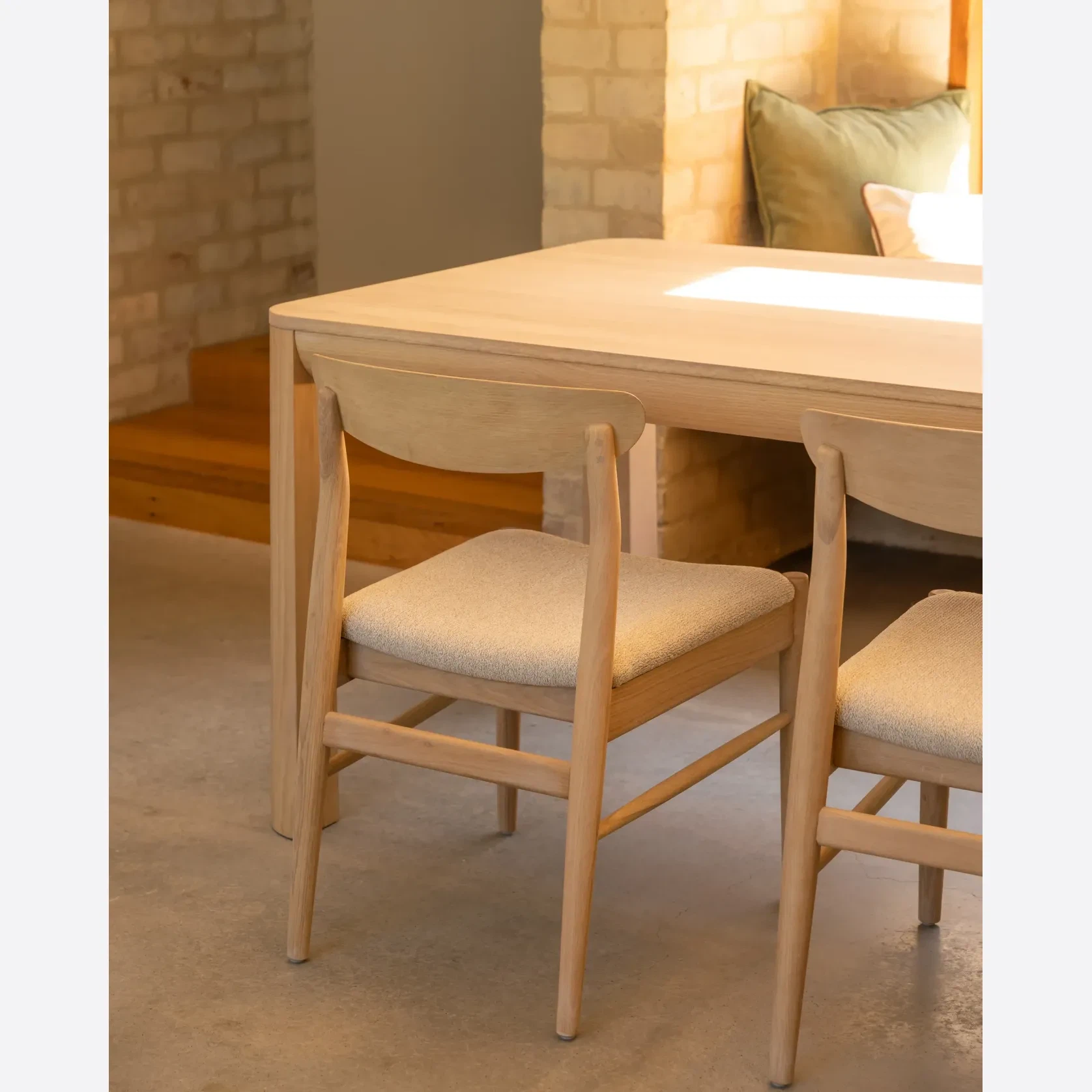 Henri Dining Chair - Oak / Tate Biscotti gallery detail image