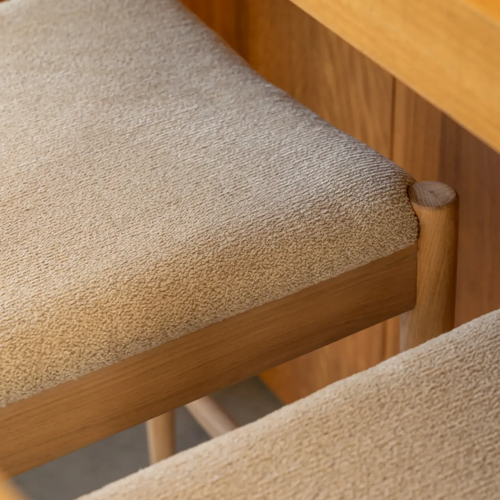 Henri Bar Stool 65cm - Oak / Tate Biscotti gallery detail image