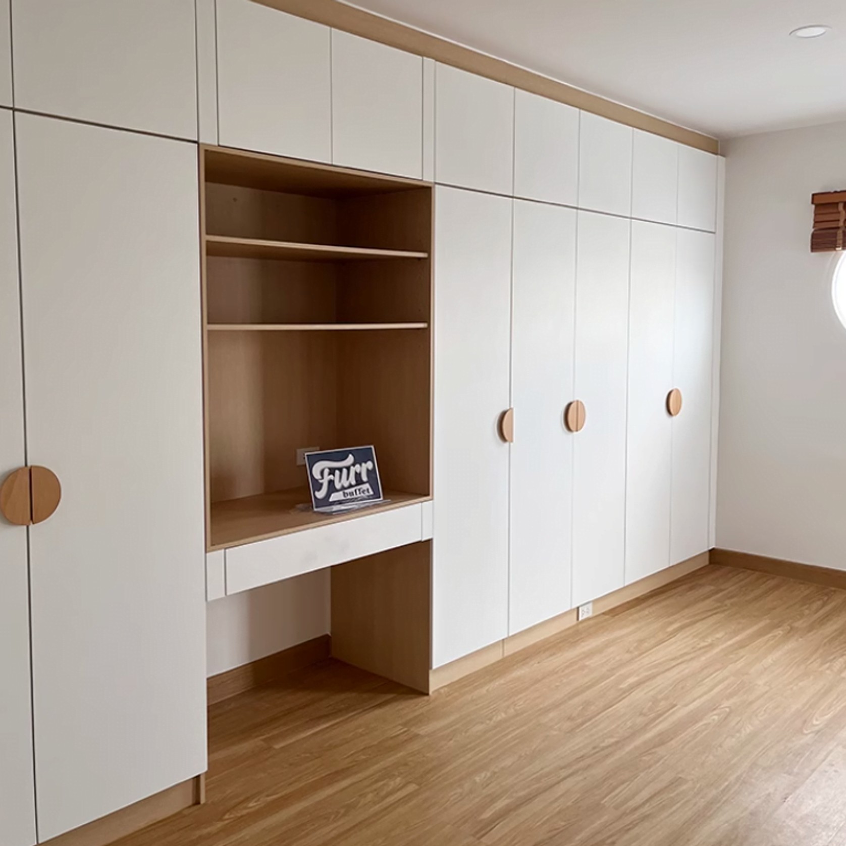 Kitchen timber handles half moon luna pull Ballina gallery detail image