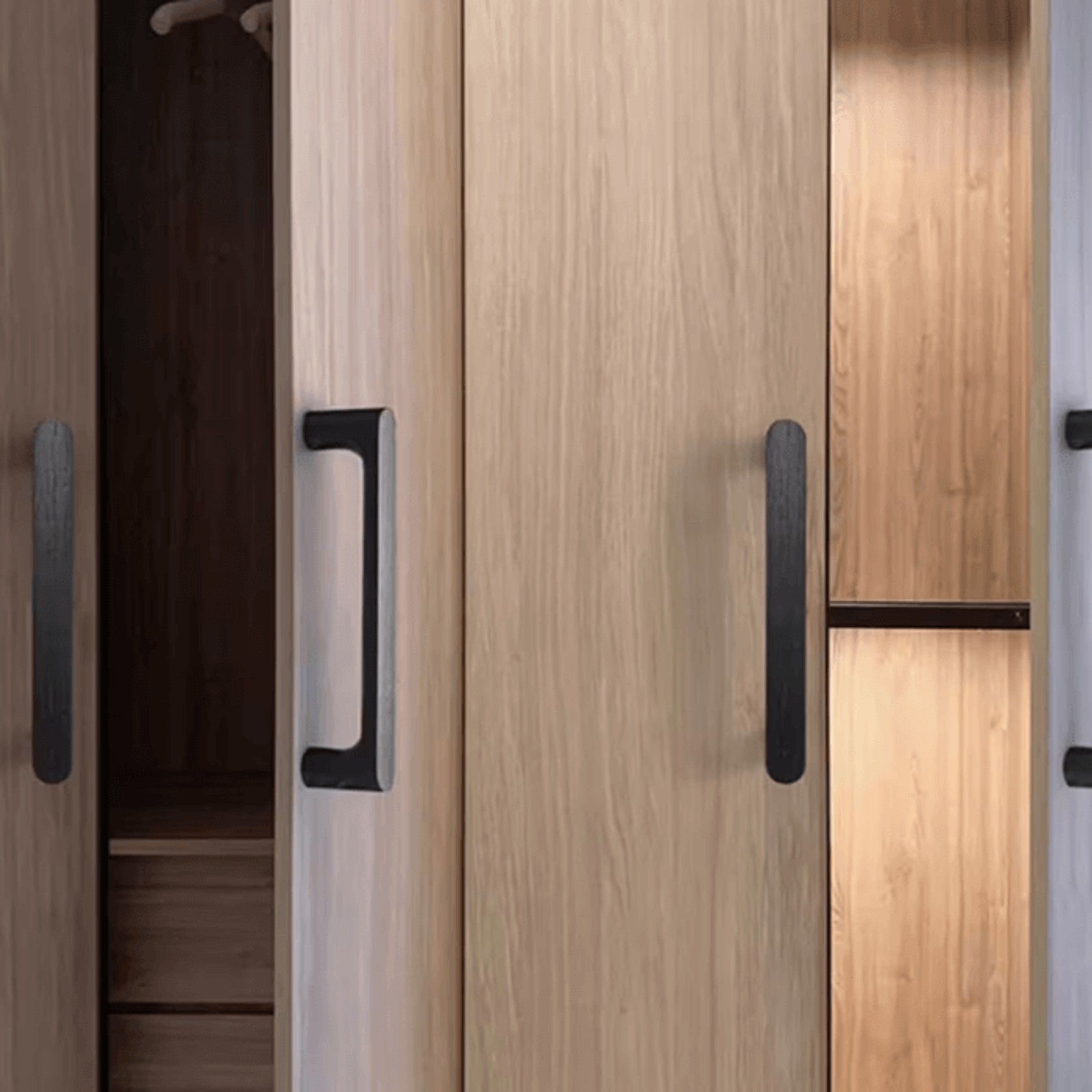 Kitchen timber cabinet handles Gladstone gallery detail image